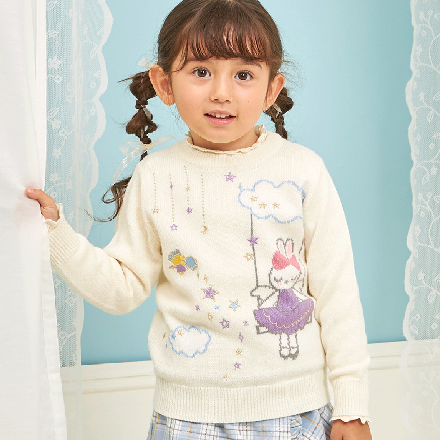 (KP)mimiちゃんブランコ セーター 【ウォッシャブル】