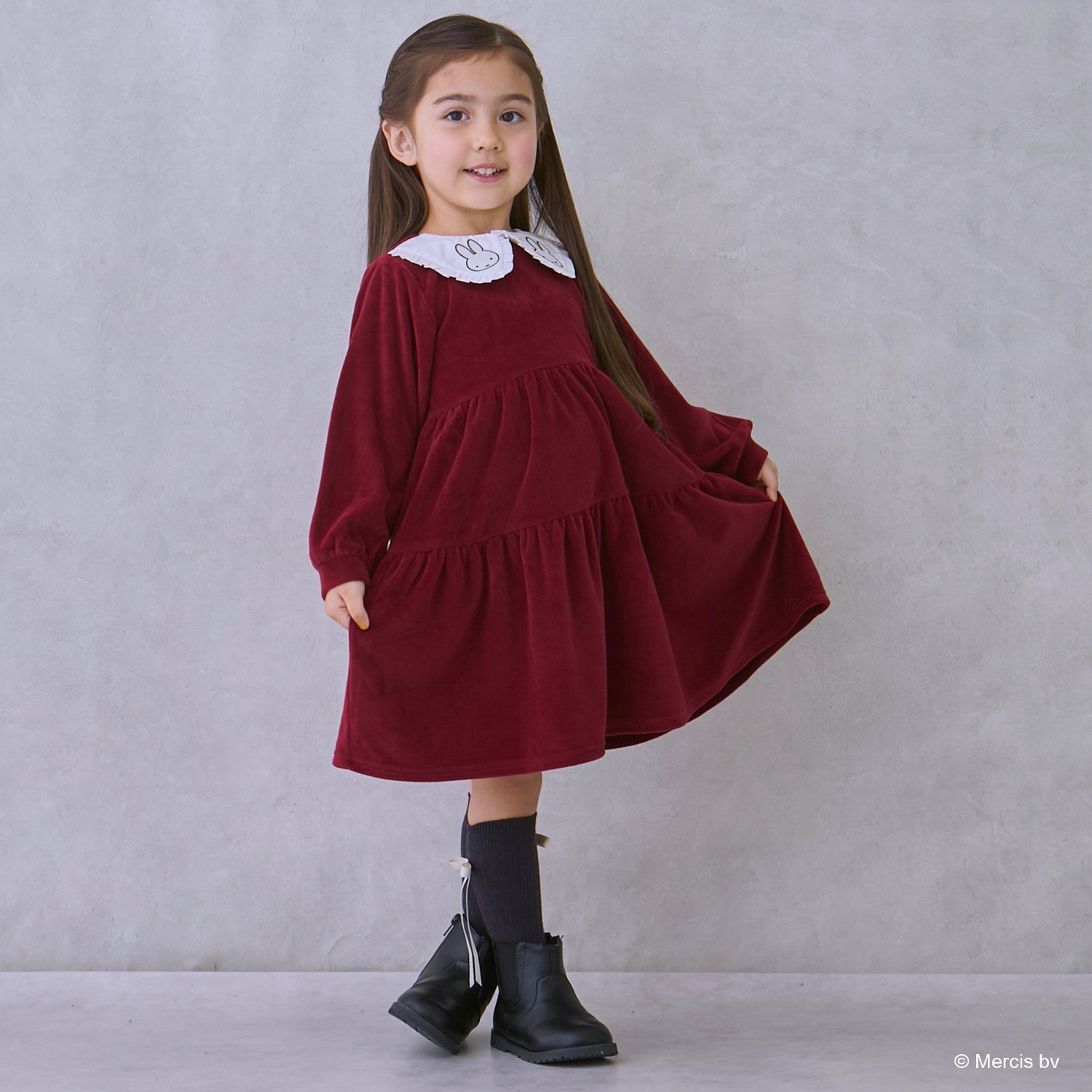 プティマイン(petit main)【miffy】衿ティアードワンピースのサムネイル