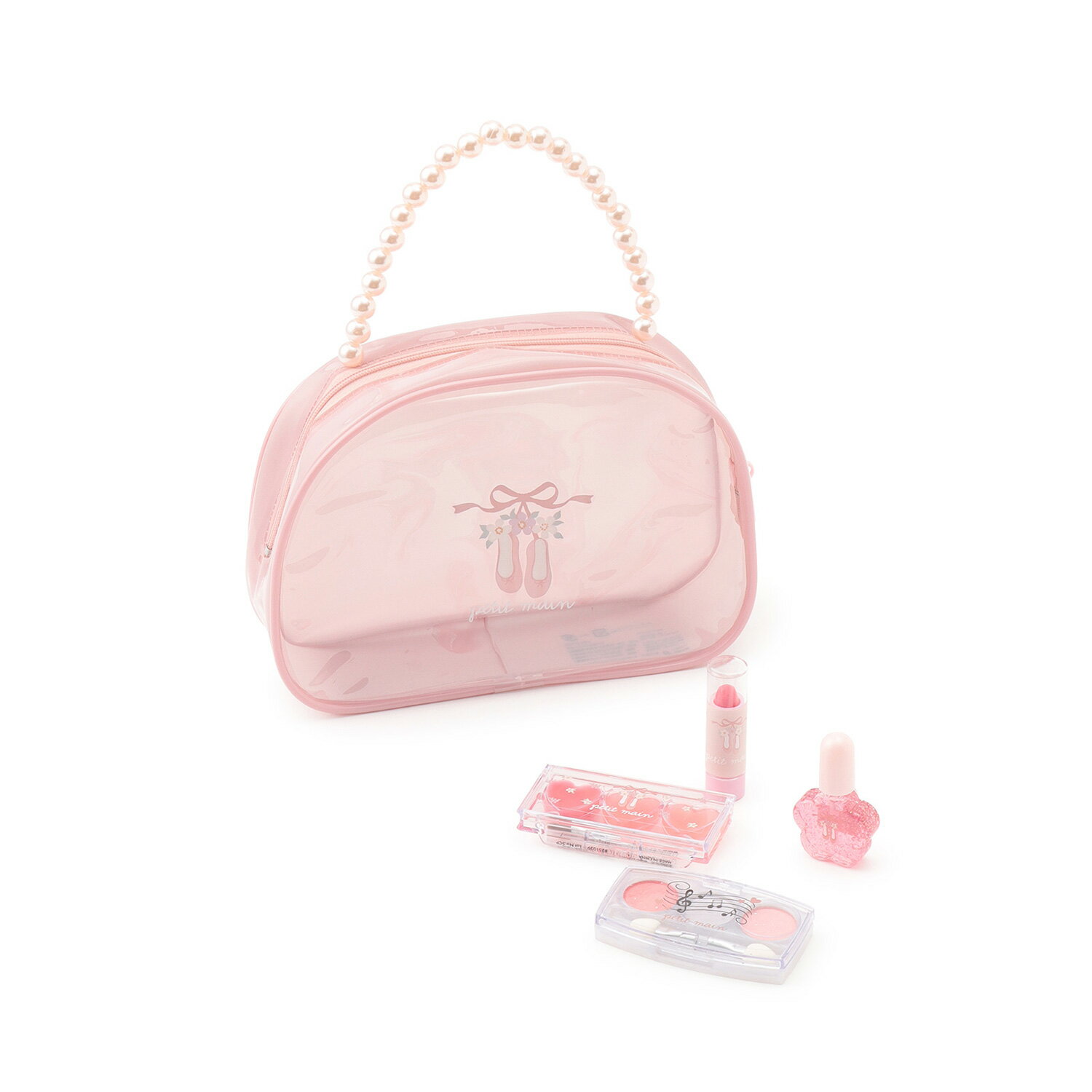 ■トドラー ■休日やおめかししたい日の装いを華やかに仕上げてくれるコスメセットです。豊富な5点が可愛らしいポーチの中に入っています。ポーチは上品なハンドルつきの設計で、ミニバッグとしても使用可能。特別感があるデザインのため、お誕生日プレゼントなどにもぴったりです。 ■週情報:251126 ■サイズ展開(単位cm): サイズ 対象年齢 H W D 持ち手上がり F 6歳以上 13.5 19 5.5 7 サイズ表記について ■カラー展開 ライト ピンク 黒 メーカー希望小売価格はメーカー商品タグに基づいて掲載しています