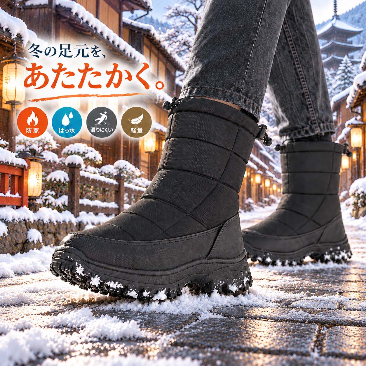 スノーブーツ レディース スノーシューズ メンズ靴 アウトドア 滑らない 防水 おしゃれ ボアブーツ ロング ジュニアムートンブーツ ウインターブーツ カジュアル ショートブーツ 北海道