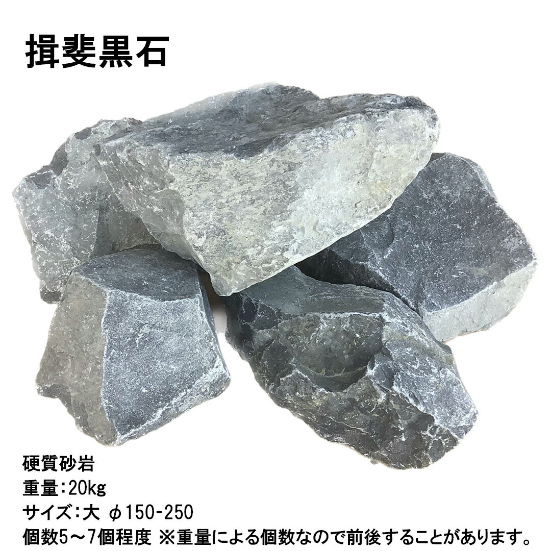 揖斐黒石 揖斐石 20kg 庭石 ドライガ