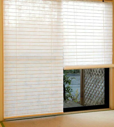 障子風 ロールアップスクリーン　ナチュラル 　W88×H180cm 日よけ ロールスクリーン サンシェード カーテンのサムネイル