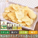 【送料無料】無添加 ポテトチップス 選べる12袋 4種類 |うすしお 黒ゴマ 柚子 のり塩 塩ごま ゆず 海苔 純国産 お菓子 ぽてと ちっぷす 安心 安全 健康 おかし