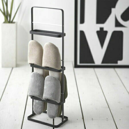 【山崎実業】 スリッパラック タワー ブラック