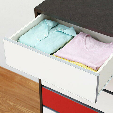 【日本製・完成品】リビング家具 リビング収納 幅60cm チェスト 3トーン グリーン×オレンジ 自社工場生産 収納家具 収納ラック 収納 木製 おしゃれ 北欧 たんす タンス [2]