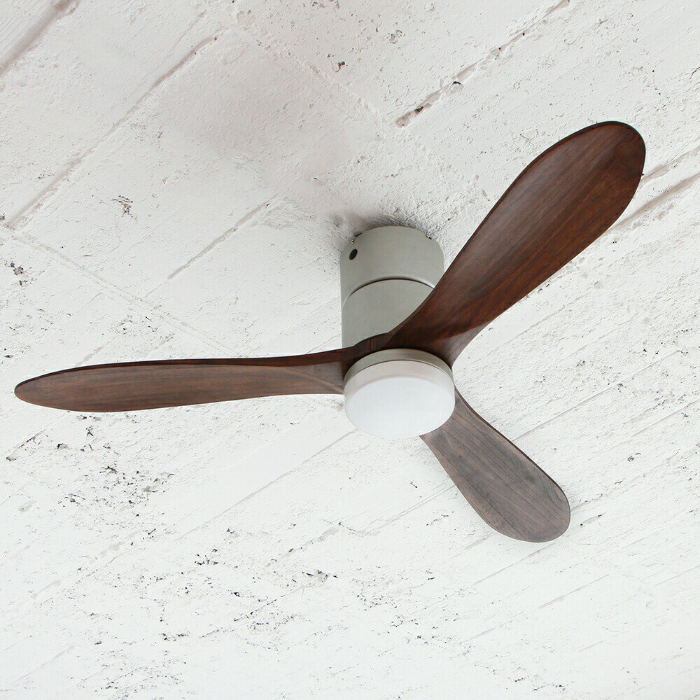 【3年メーカー保証】 【JAVALO ELF】 Modern Collection LED内蔵 シーリングファン シルバー ダークウッド 4段階調光切替 リモコン付き 簡単取り付け JE-CF004M ライフオンプロダクツ