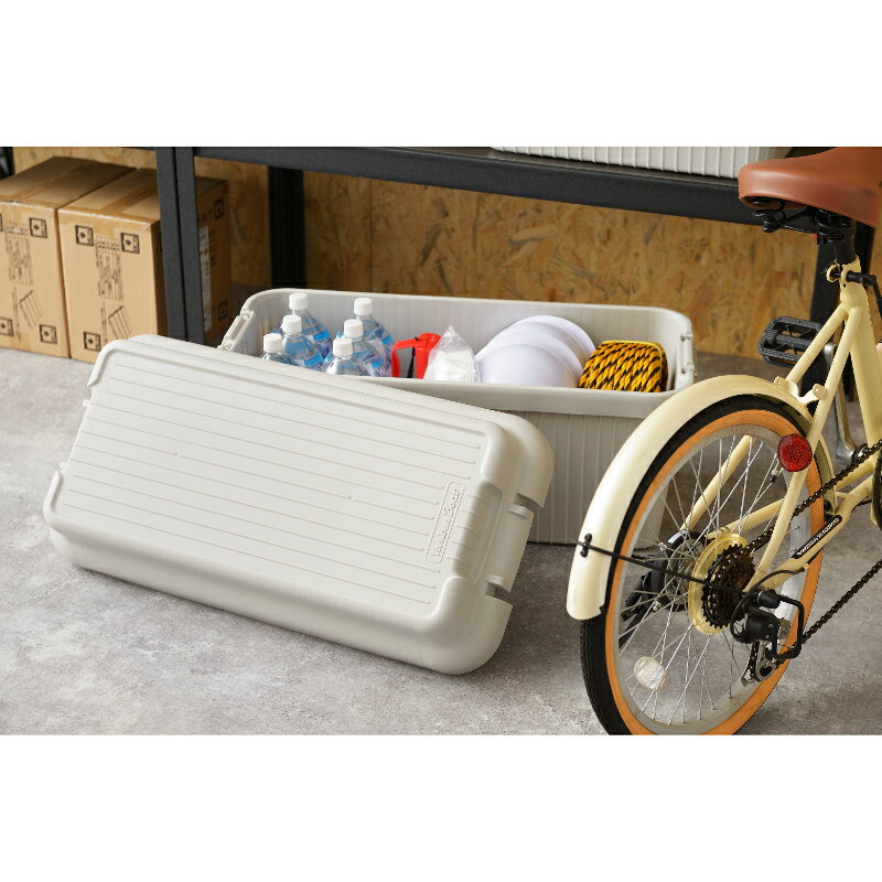 【同色2個セット】 ふた付き コンテナ 収納ボックス VARIOUS BOAT ベリアスボート Lサイズ 容量66.5L 耐荷重100kg VA-L サンカ SANKA squ+ 日本製 [3]