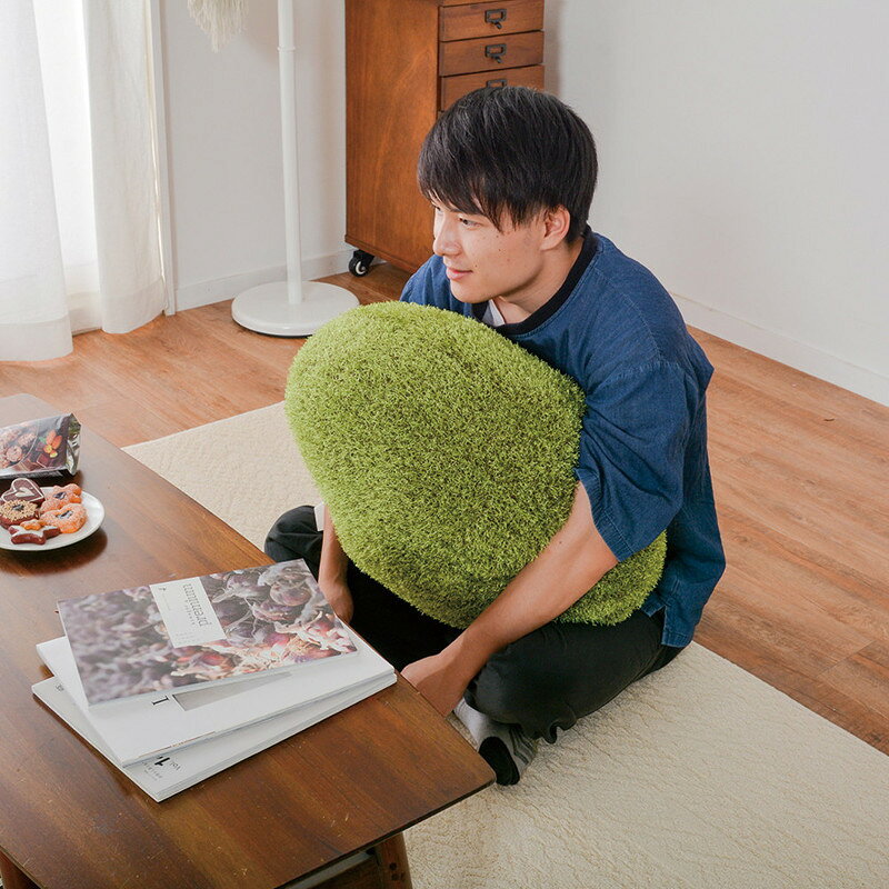 まるで芝生 芝生風 ふわふわ やわらか クッション 円形 Mサイズ 直径60cm Lサイズ 直径90cm 高さ11cm グリーン SHIVA シーヴァ [2]