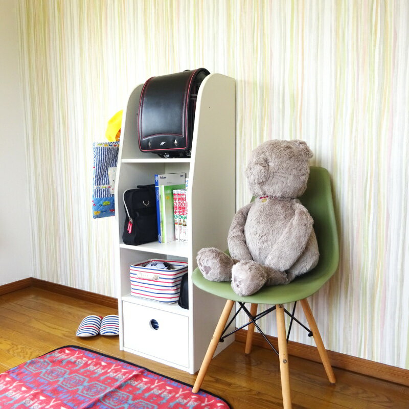 ランドセルラック 完成品 日本製 幅40cm ランドセルワゴン ランドセル置き 本棚 シェルフ ランドセル収納 収納 コンパクト 省スペース おしゃれ 白 北欧 木製 シンプル スリム ランドセル置き ナスラック 2