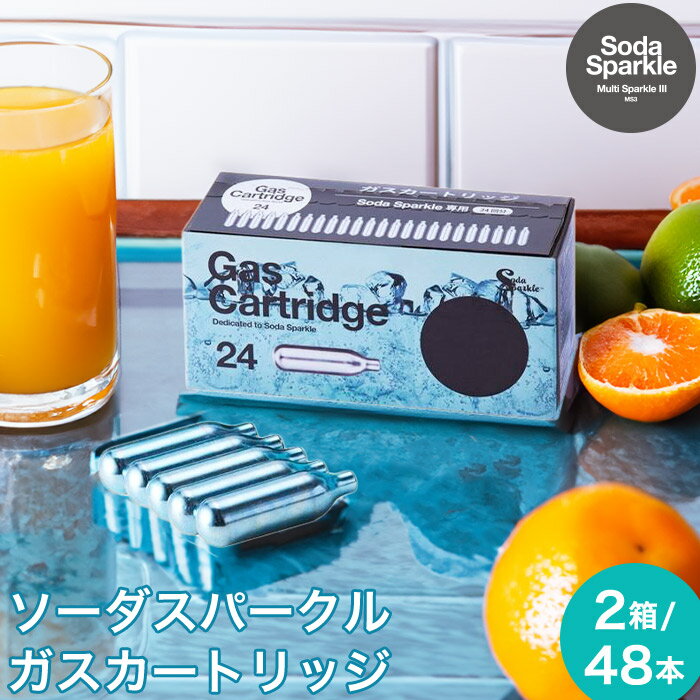SodaSparkle ソーダスパークル 専用 ガスカートリッジ 純正品 48回分 (24個入×2箱) MS3-24