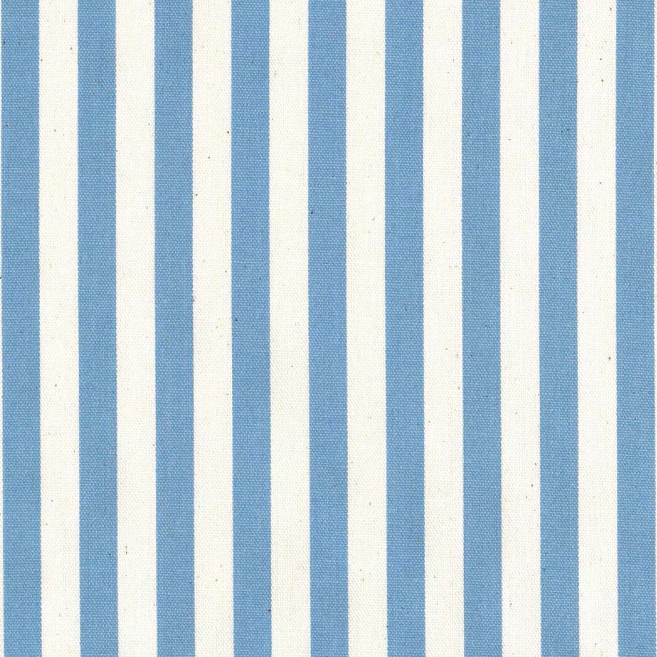 ストライプ 1センチ 4872-49 スカイブルー おしゃれでかわいい 10ミリ巾 ストライプボーダー ブルー 水色 かわいい 男の子 10cm単位 やや厚手 生成りオックス生地 綿100％ 110cm 布　カルトナージュ デコパージュ バッグ 小物 ハンドクラフト 手芸用途 商用利用可 生地