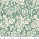 ビクトリア 191 8053-52 ターコイスブルー ビクトリア調 植物 唐草 小 Victorian Plants 191 緑 グリーン おしゃれ きれい やや厚手 生成り色 地染め オックス生地 布 綿100% 110cm カルトナージュ ハンドメイド 付属 用途 生地 SEMBA SEISHINDO 船場盛進堂 商用利用可(3)