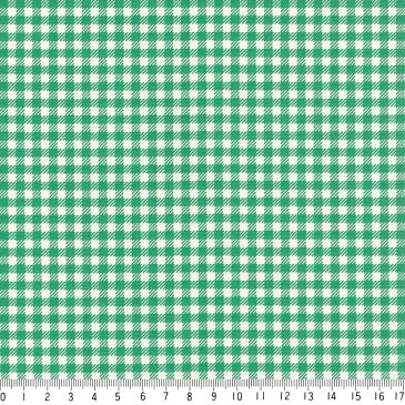ギンガム 3.5ミリ 3139-55 エメラルドグリーン ギンガムチェック柄 生地 緑 グリーン かわいい 男の子 10cm単位 やや厚手 生成りオックス生地 綿100% 110cm 布 入園入学 インテリア雑貨 バッグ カルトナージュ生地 手芸 手作り生地 付属 用途 商用利用可 生地