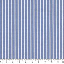 ストライプ 3.5ミリ 5450-58 ブルー ストライプボーダー 縞 入園入学 水色 フランス生地の復刻 10cm単位 やや厚手 生成りオックス 生地 布 松尾捺染 綿100％ 110cm 布　レッスンバッグ エプロン クッション カルトナージュ 生地 商用利用可 生地