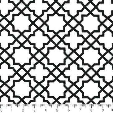 アラベスク ポジ 7556-99 ブラック クロ 黒 モロッカン モロッコ ダマスク アラベスク 黒 モノトーン 北欧風 男の子 10cm単位 切り売り 晒し オックス生地 綿100％ 110cm　カルトナージュ 生地 商用利用可 生地