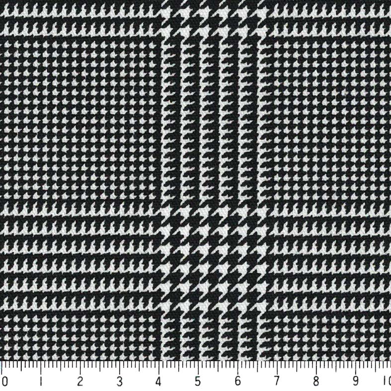 glen check グレンチェック チェック柄 生地 おしゃれ オックス生地 7973-99 ブラック クロ 黒 おしゃれで大人っぽいグレンチェック モノトーン 北欧風 男の子 10cm単位 切り売り 晒し 綿100% 110cm クッション エプロン バッグ カルトナージュ生地 入園入学 テーブルクロス