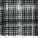 glen check グレンチェック チェック柄 生地 おしゃれ オックス生地 7973-99 ブラック クロ 黒 おしゃれで大人っぽいグレンチェック モノトーン 北欧風 男の子 10cm単位 切り売り 晒し 綿100 110cm クッション エプロン バッグ カルトナージュ生地 入園入学 テーブルクロス