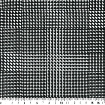 glen check グレンチェック チェック柄 生地 おしゃれ オックス生地 7973-99 ブラック クロ 黒 おしゃれで大人っぽいグレンチェック モノトーン 北欧風 男の子 10cm単位 切り売り 晒し 綿100% 110cm クッション エプロン バッグ カルトナージュ生地 入園入学 テーブルクロス
