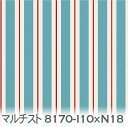 マルチストライプ柄 アサギ x ダークレッド 8170-i10xn18 マルチカラー ストライプ おしゃれ オックス生地 シーチング ブロード 11号帆布 ハンプ生地 ダブルガーゼ 日本製 生地 布 松尾捺染 綿100% 10cm単位 カット売り 入園入学 商用利用可