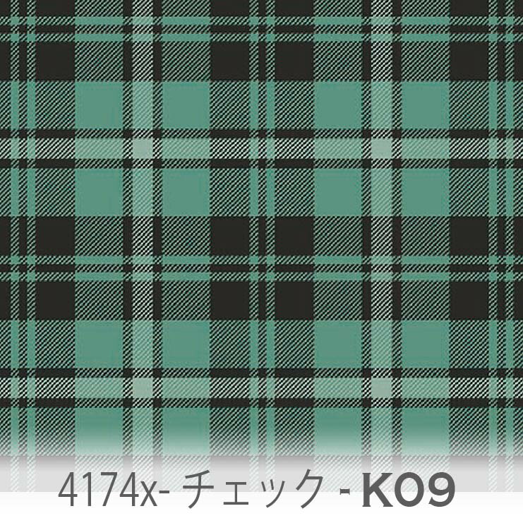 樂天商城 - タータンチェック柄 生地 ピーコック 4174x-k09 スモークブラック×カラーのチェック 青と緑が調和した色調 オックス生地 シーチング ブロード 11号帆布 ハンプ生地 ダブルガーゼ スケア生地 日本製 生地 布 松尾捺染 綿100% 10cm単位 カット売り 入園入学 商用利用可