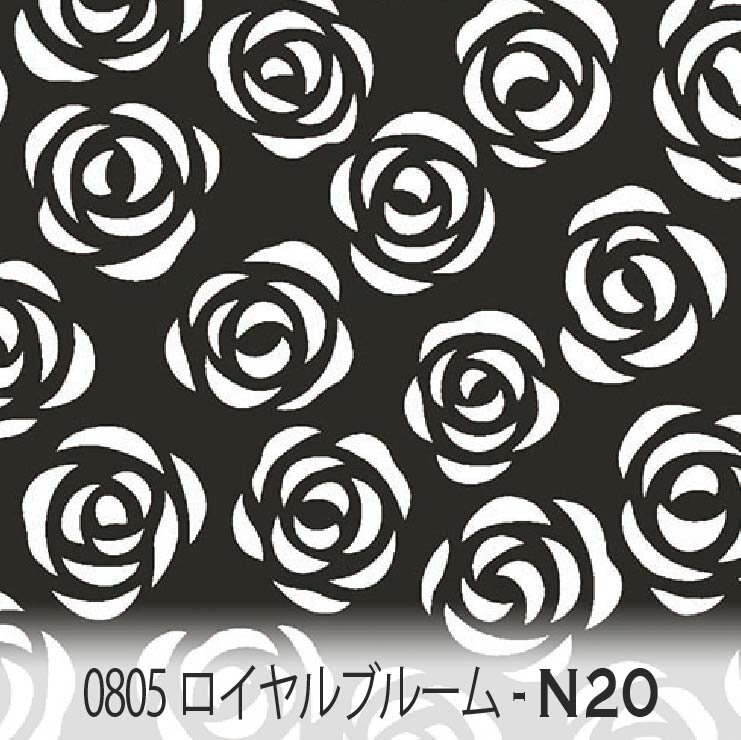 樂天商城 - ロイヤルブルーム（Royal Bloom） スモークブラック 0805-n20 バラ柄 ローズ柄 花柄ファブリック 墨クロ モノトーン オックス生地 ブロード 11号帆布 ハンプ生地 ダブルガーゼ スケア生地 日本製 生地 布 松尾捺染 綿100% 10cm単位 カット売り 入園入学 商用利用可