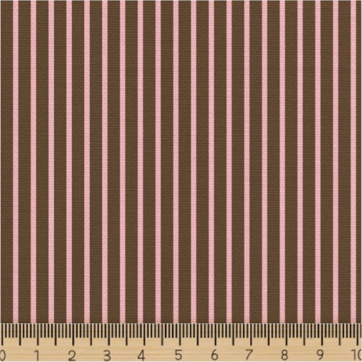 ストライプ 生地 チョコブラウン x ハニーピンク 5450-n03xe01 カラー 3.5mm 生地色 1.5mm オックス生地 シーチング ブロード 11号帆布 ハンプ生地 ダブルガーゼ スケア生地 日本製 生地 布 松尾捺染 綿100% 10cm単位 カット売り 入園入学 商用利用可