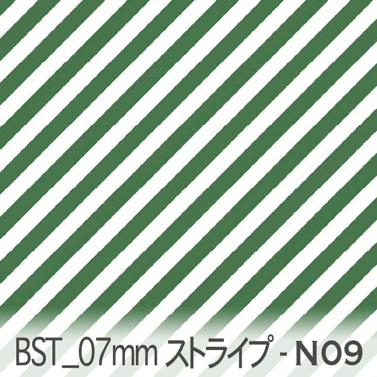 7ミリ 斜めストライプ パラダイスグリーン bst07-n09 おしゃれでかわいい斜めストライプ 人気の太さ オックス生地 シーチング ブロード 11号帆布 ハンプ生地 ダブルガーゼ スケア生地 日本製 生地 布 松尾捺染 綿100% 10cm単位 カット売り 入園入学 商用利用可