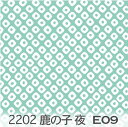 アクアグリーン 鹿の子模様 夜 2202-e