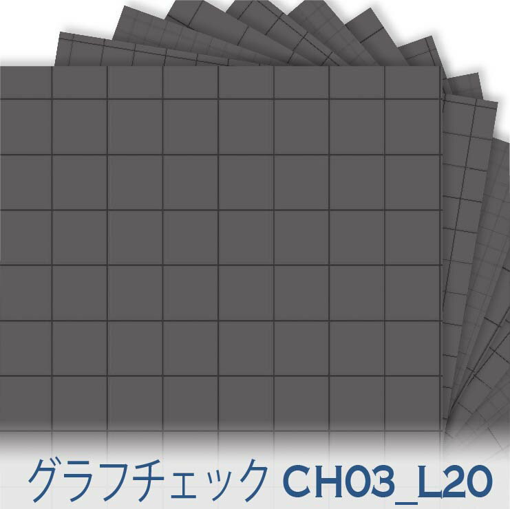 グレー（78％） グラフチェック ch03 ch03x-l20 ラインチェック ラインの細さ3％ グラフチェック クロライン オックス シーチング ブロード 11号帆布 ダブルガーゼ 生地 布 松尾捺染 綿100％ 10cm単位 カット売り 入園入学 商用利用可