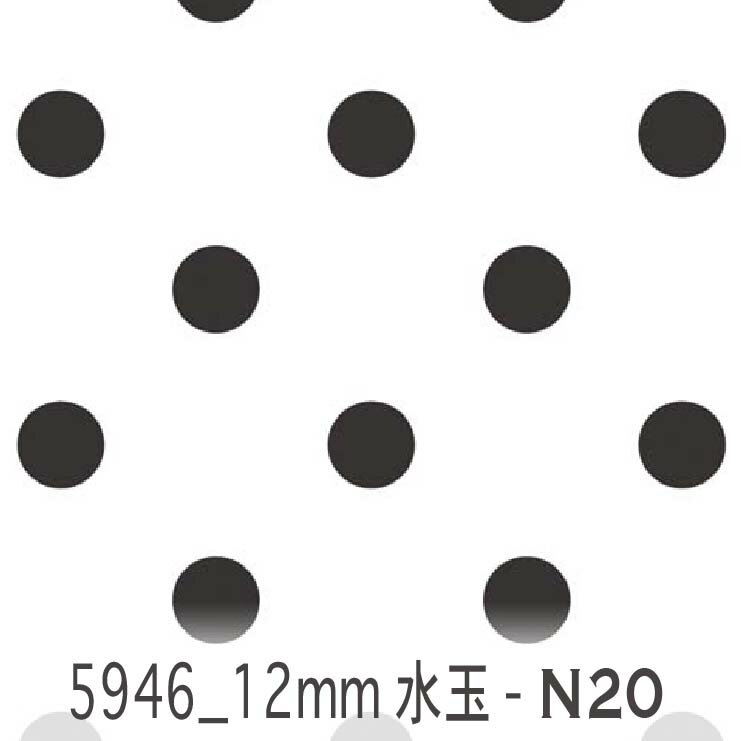 樂天商城 - 12mm水玉（昼） スモークブラック 5946-n20 12ミリドット 生地　 薄い黒 墨クロ モノトーン 白黒 シロクロ オックス生地 シーチング ブロード 11号帆布ハンプ生地 ダブルガーゼ 日本製 生地 布 松尾捺染 綿100% 10cm単位 カット売り 入園入学 商用利用可