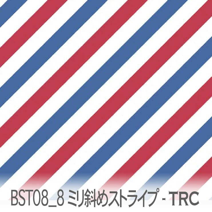 8ミリ 2ミリ斜めストライプ トリコロール(k12xk18) bst08-trc おしゃれでかわいいバイヤスストライプ 人気の太さ オックス生地 シーチング ブロード 11号帆布 ハンプ生地 ダブルガーゼ 日本製 生地 布 松尾捺染 綿100 10cm単位 カット売り 入園入学 商用利用可