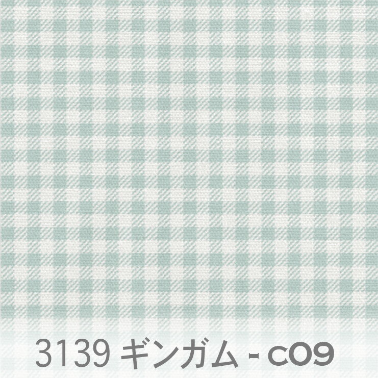 ギンガムチェック 3139-c09 ライトグレイッシュグリーン おしゃれ かわいい 生地 モダン 北欧風 オックス生地 生地 布 松尾捺染 綿100％ シーチング生地 11号帆布 ev ダブルガーゼ カルトナージュ check 生地 布 松尾捺染 綿100％ 10cm単位 入園入学 商用利用可