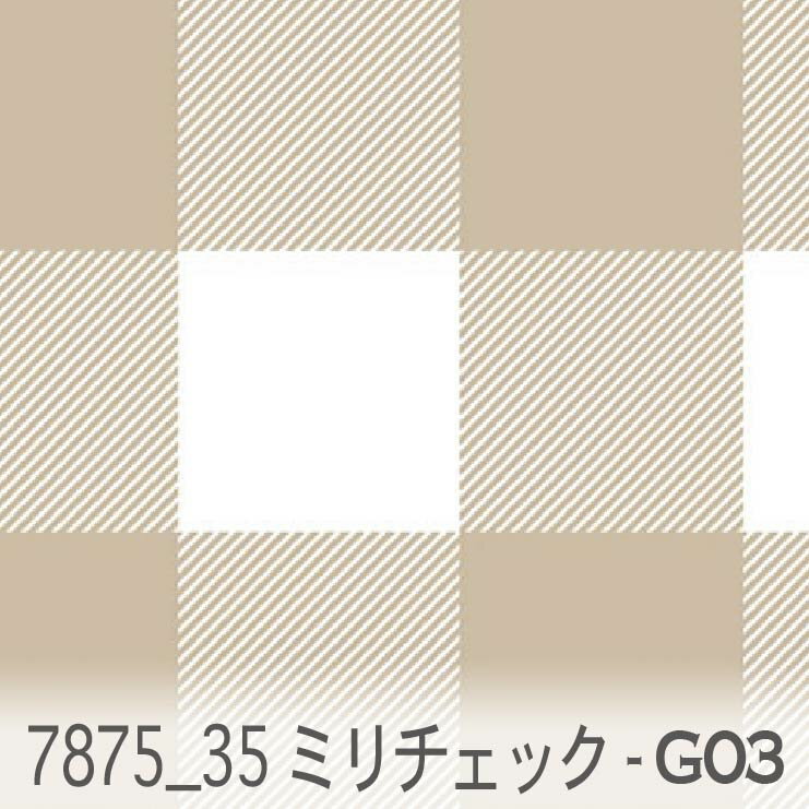 35ミリ ブロックチェック 7875-g03 グ