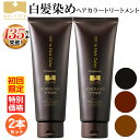 初回限定 白髪染め トリートメント ソワニティ ヘアカラートリートメント 210g 2本 お試し セット 選べる3色 ブラッ…