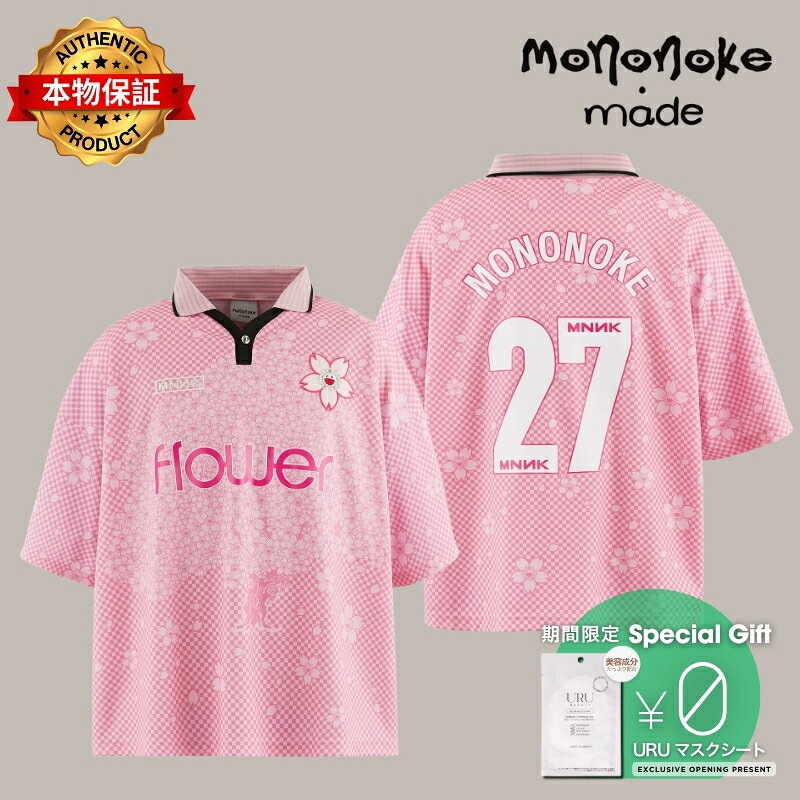 mononoke・made モノノケ・メイド  Tシャツ、ストリートスタイル、メンズ SOCCER SHIRT/SAKURA/ / PNK