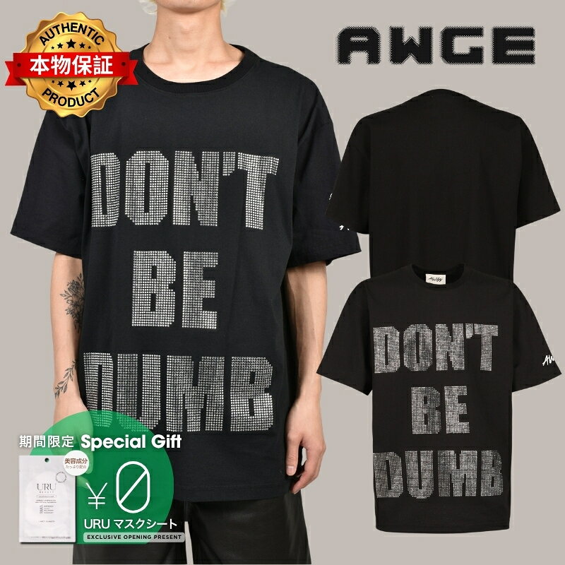 AWGE オーグ 【本物保証】 Tシャツ、ストリートスタイル、メンズ DBD BLINGED OUT / BLK