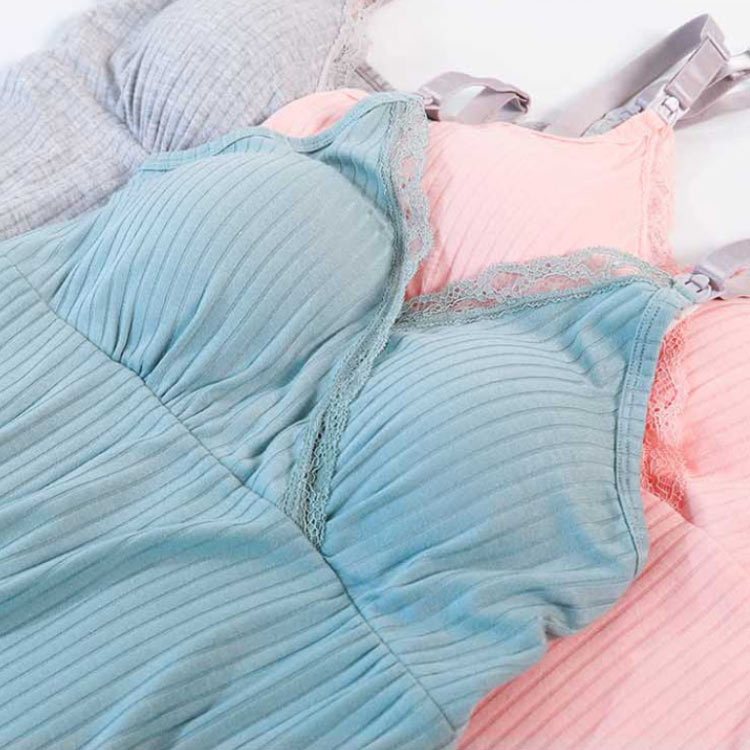 マタニティ肌着 キャミソール パッド付 妊婦用 産前 キャミソール 産後 ノンワイヤ...