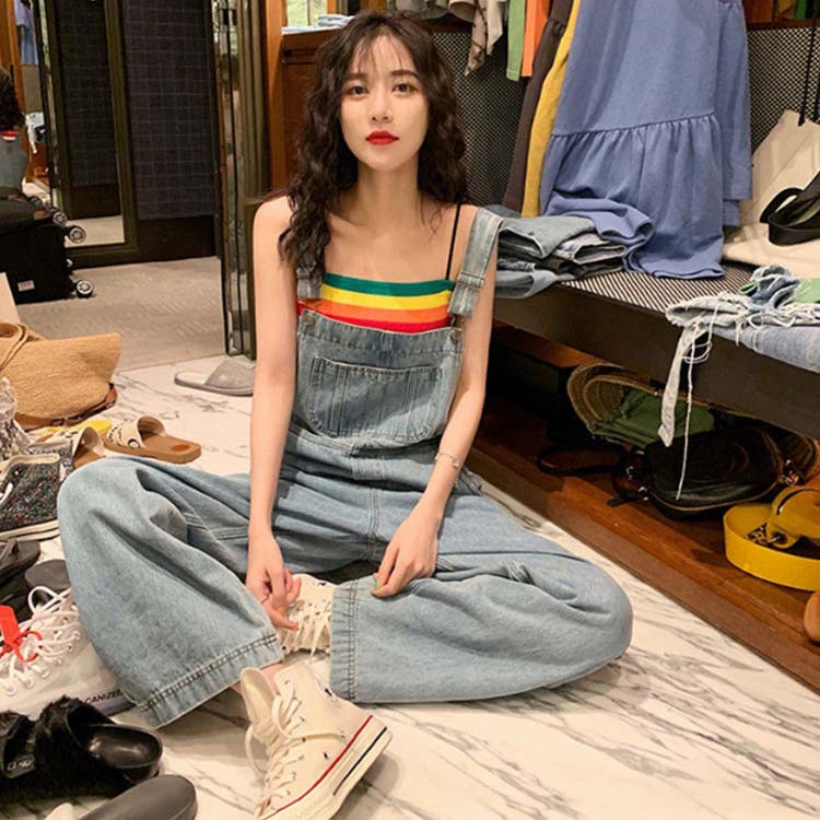 NATIVES SHOPのパンツ サロペット デニム オーバーオール レディース 着痩せ ジーンズ 体型カバー オールインワン ゆったり ボトムス パンツ デニム カジュアル 20代 30代 デニム 40代 サロペットパンツ 春 夏 秋 冬｜アングル2