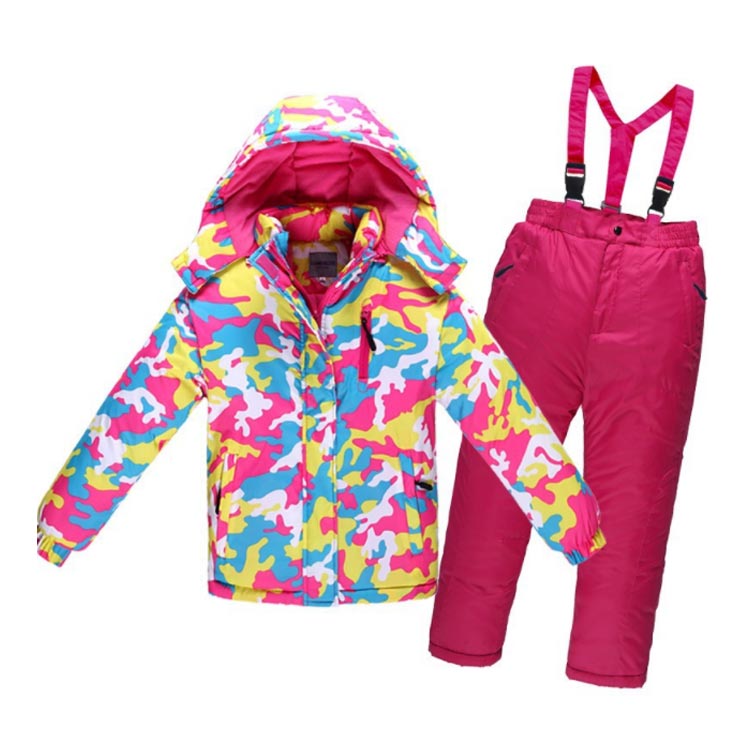 NATIVES SHOPの子供 ウェア スキーウェア ジャンプスーツ スノーボード キッズ キッズ スキーウェア サロペット スノーウェア 女の子 裏フリース フード取り外し可能 上下セット スノーボードウェア つなぎ 撥水 防寒 防風 子供服 冬 雪遊び 幼稚園 保育園｜アングル2