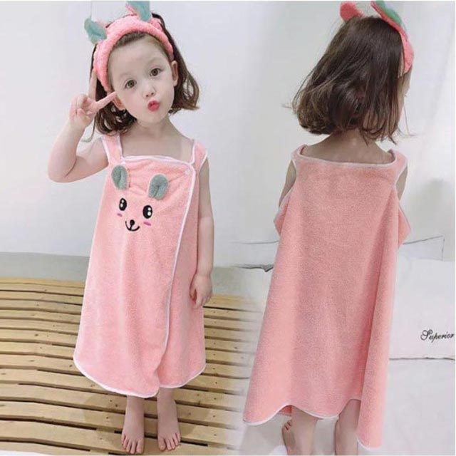 NATIVES SHOPの子供 ラップタオル キッズ ラップタオル プールタオル バスタオル 巻きタオル 女の子 スイミング 海水浴 水泳 水遊び 着替えタオル 夏 ビーチタオル 可愛い マイクロファイバー｜アングル2