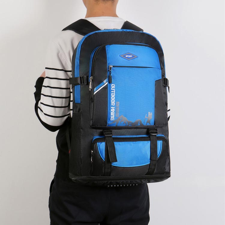 NATIVES SHOPのレディース リュックサック メンズ 60l 登山バック 容量を拡大する 防水 登山 バッグ 防災リュック 容量拡大可能 60L 男性 ザック バックパック 防水 リュック 大容量 旅行 登山 女性 防災 遠足 軽量 撥水 アウトドア 男女兼用 レディース メンズ｜アングル2