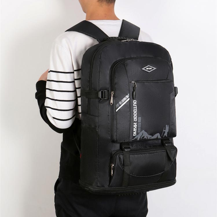 NATIVES SHOPのレディース リュックサック メンズ 60l 登山バック 容量を拡大する 防水 登山 バッグ 防災リュック 容量拡大可能 60L 男性 ザック バックパック 防水 リュック 大容量 旅行 登山 女性 防災 遠足 軽量 撥水 アウトドア 男女兼用 レディース メンズ｜アングル3