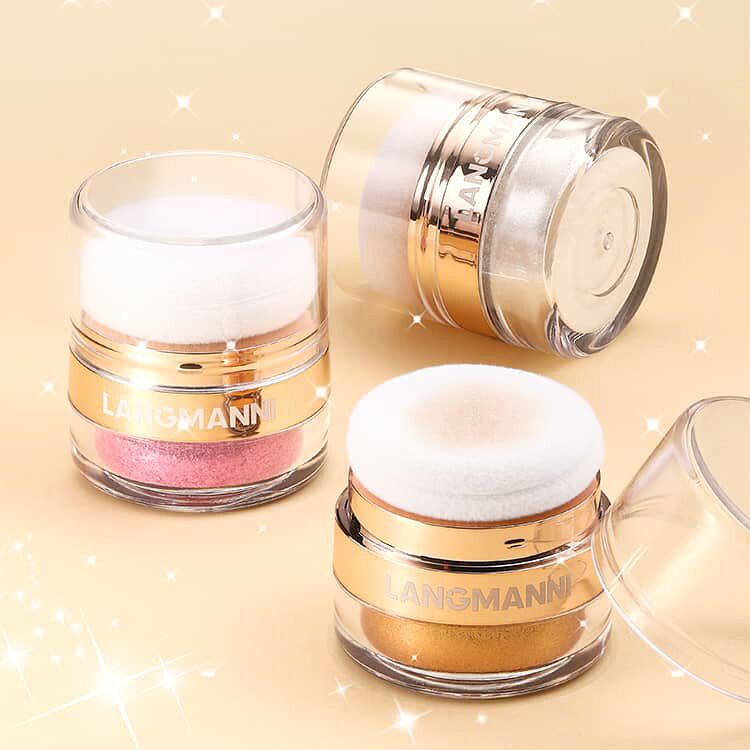 NATIVES SHOPの結婚式 3色 肌見せ 耐水 キラキラ ハイライト マルチユース ボディハイライター 顔・ボディ用 スポンジ付属 ラメ付き 自然立体感 ボディハイライター 軽量 ラメ ツヤ肌 メイク デコルテ 脚 耐汗 コスメ 同窓会 毛穴目立ちカバー 舞台用 送料無料｜アングル3