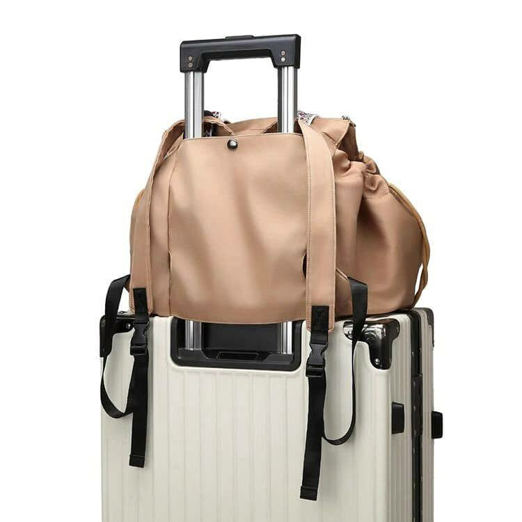 トラベルバッグ 軽量 トラベルバッグ リュック バッグ 肩掛けバッグ 多機能旅行バッグ 15ポーチ付 巾着ドローストリング付き ショルダーバッグ 3way トートバッグ レディース 大容量 リュックバッグ マザーズバッグ 黒 ブラウン ブルー ベージュ natives-10010616 NATIVES SHOP サンプル画像3