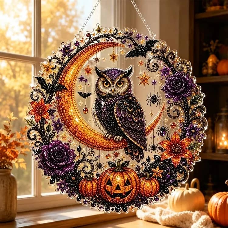 ハロウィン DIYキット ハロウィン 5D かぼちゃ 壁掛け 9タイプ パールアート 猫 手...