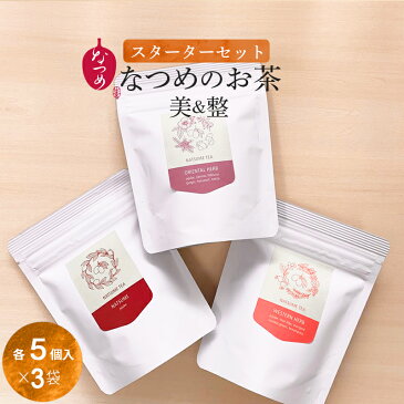 【月間優良ショップ受賞】なつめのお茶 スターターセット 美＆整[3種飲み比べ/メール便](ギフト 女性 お悩み 薬膳茶 なつめ茶 ブレンドティー ハーブティー 更年期 ティーバッグ ノンカフェイン リラックス 無添加 水出し プレゼント 出産祝い 韓国)