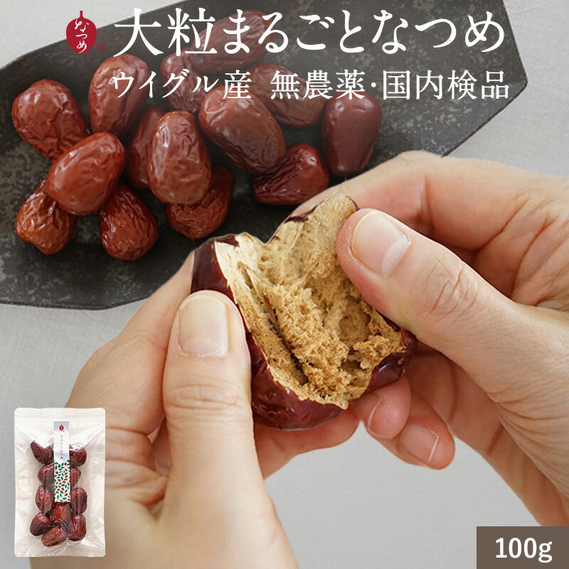 なつめいろ / ウイグル産 大粒 なつめ 100g (無農薬 国内検査済み 無添加 砂糖不使用 和田玉なつめ ナツメ 棗 ドライ…