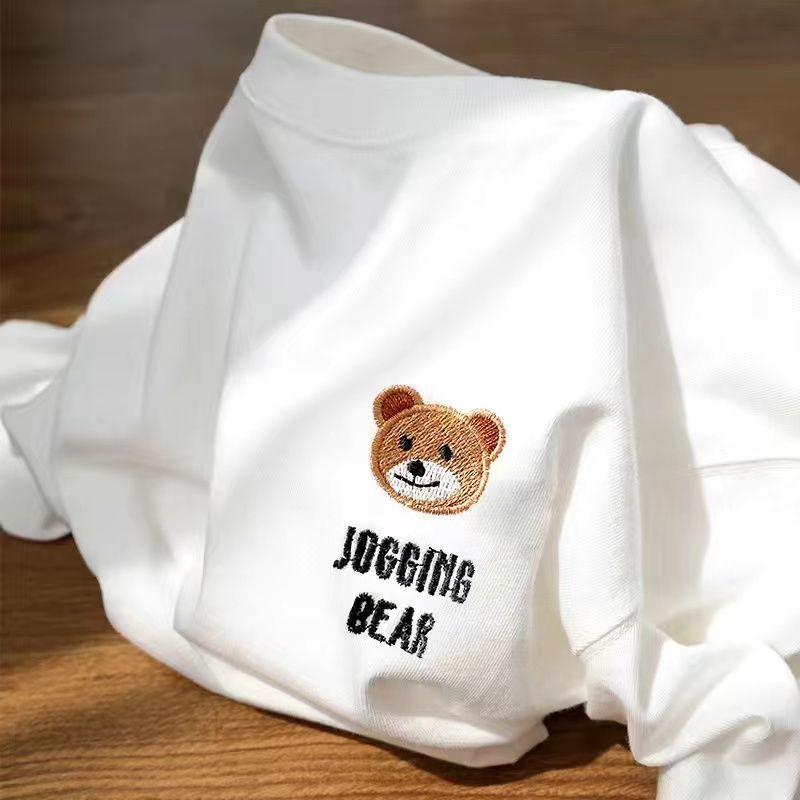 白tシャツ レディース 夏 半袖 綿 コットン ゆったり かわいい 動物 犬 熊 イルカ 学生 カジュアル