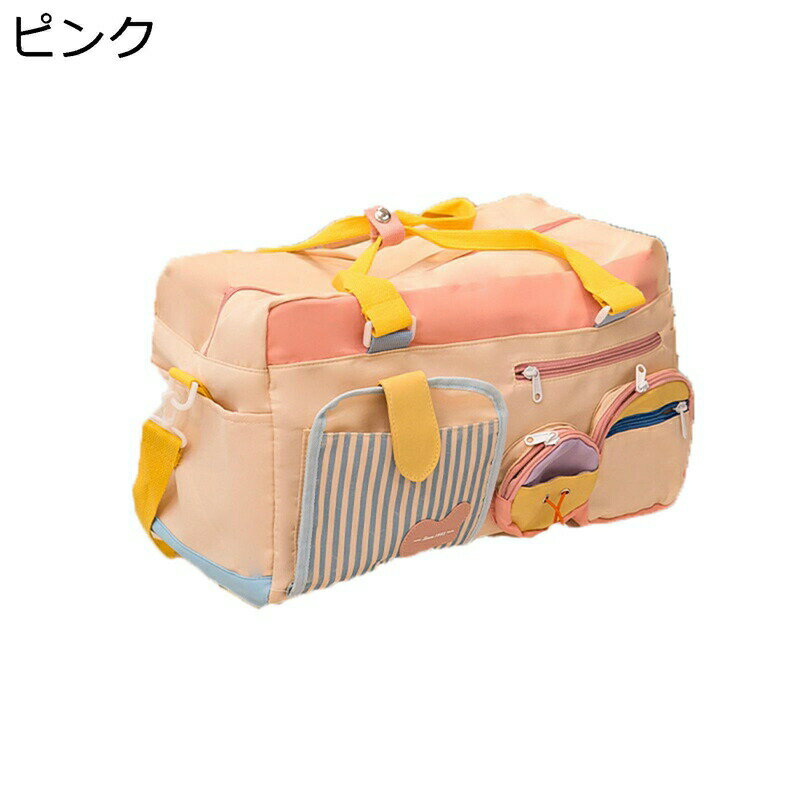 乐天商城 - ボストンバッグ 旅行バッグ レディース スーツケース固定 可愛い 大容量 旅行用ダッフルバッグ 撥水加工 斜め掛け マルチカラー キャリーオンバッグ 3WAY 女性 修学旅行/出張/スポーツ用