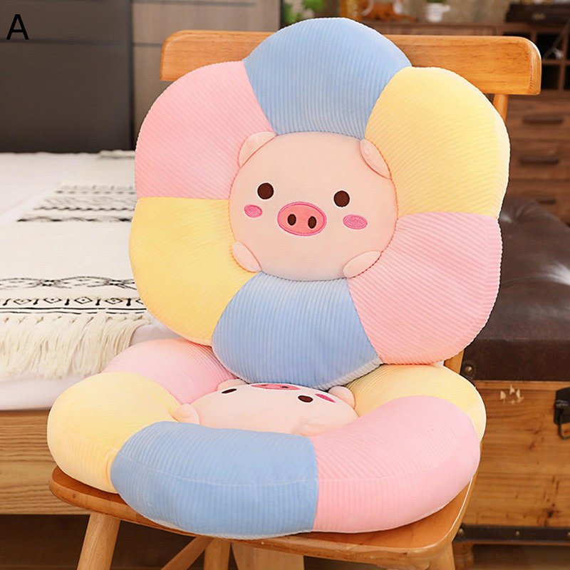 Square Floor Cushions - 2枚セット 座蒲クッション 座蒲団 花形 直径45cm 動物柄 背もたれ 背当て 腰枕 多彩 かわいい 抱きまくら 2wy カワイイ 両面使用可 座り心地いい 学校 瞑想用 ヨガ 座蒲 お昼寝 清潔やすい